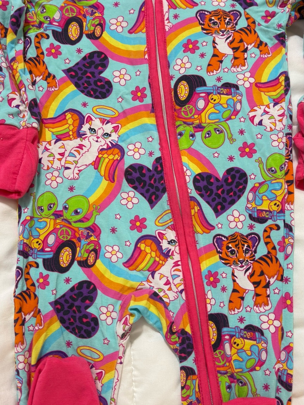 Lisa Frank Inspired Rainbow Bamboo Convertible Zippy 6–12 Months